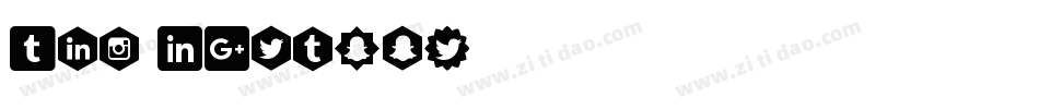 THE SOCIAL字体转换